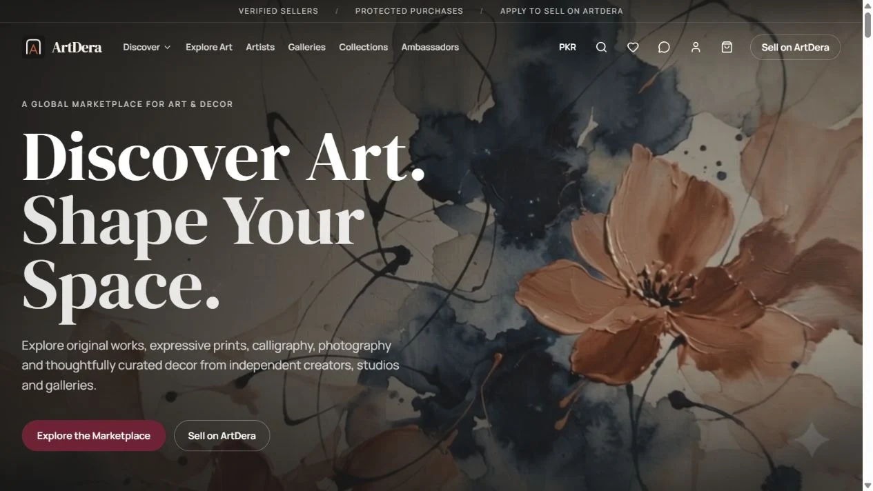 ArtDera product interface